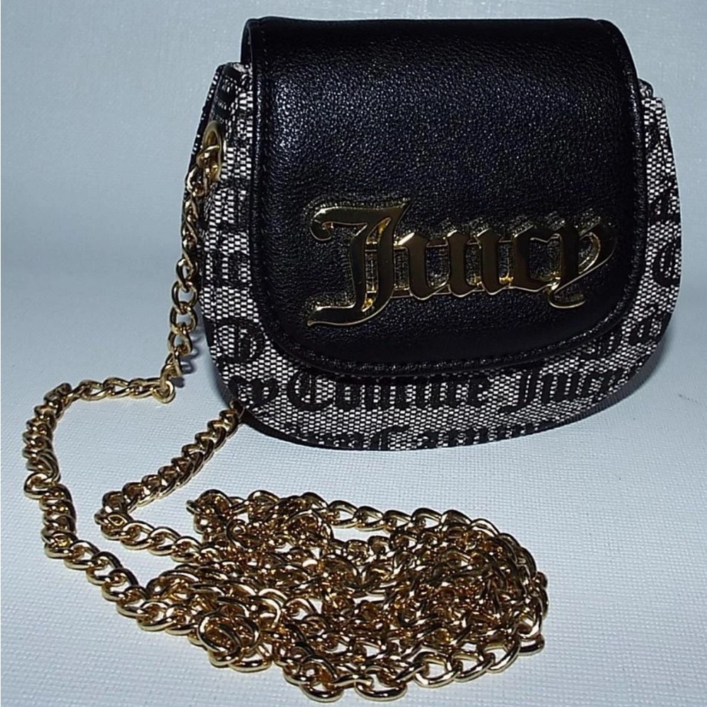 Mini Bag Juicy Couture Small Purse Bag Crossbody Chain Gold Bling Y2K Girly Logo